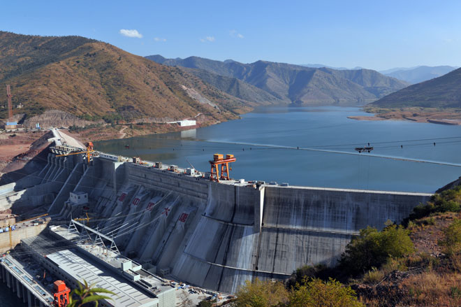 Guanyin Yan hydropower station at Jinsha river